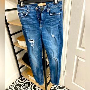 For all mankind 7 The high waist ankle skinny jeans